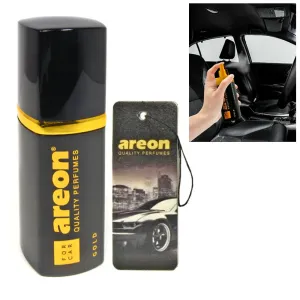 1 Areon Luxury Car Perfume Long Lasting Air Freshener Quality Gold Scent 50ml