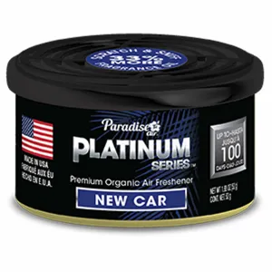 2 Paradise Platinum Organic Air Freshener Fiber Can Long Lasting Scent New Car