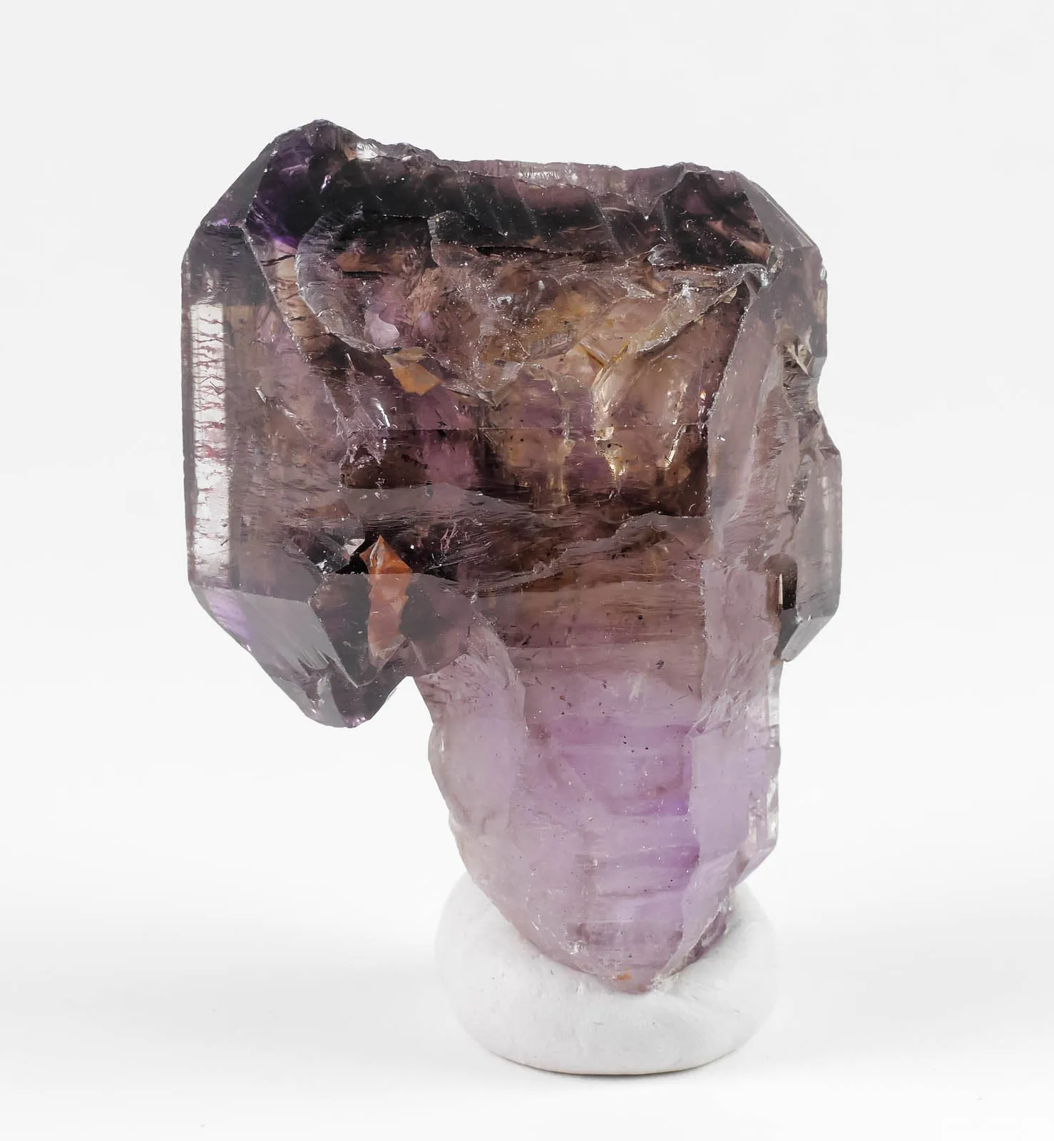 AMETHYST Scepter w Red HEMATITE Needles, Raw Crystal - Birthstone, Unique Gift, Home Decor, Boho Decor, 38577