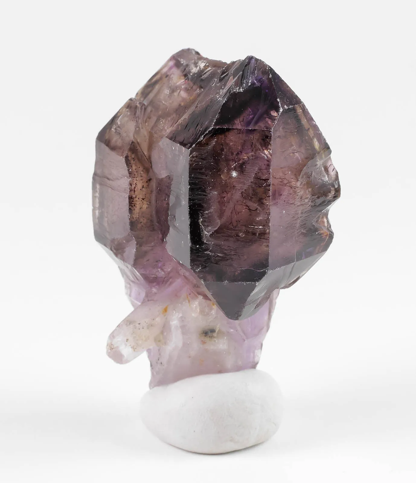 AMETHYST Scepter w Red HEMATITE Needles, Raw Crystal - Birthstone, Unique Gift, Home Decor, Boho Decor, 38577