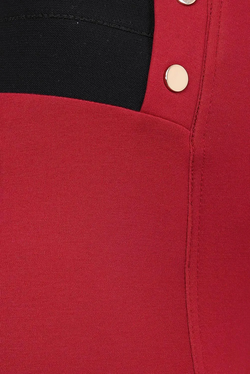 Anaya Red Skinny Fit Trousers for Women