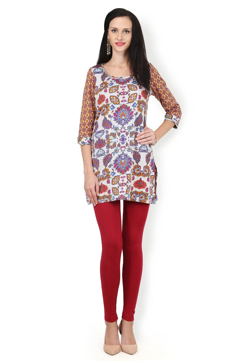 Anaya Red Skinny Fit Trousers for Women