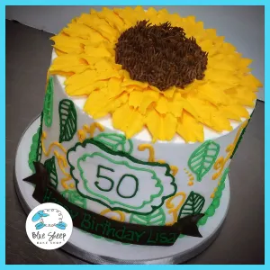 Buttercream Sunflower Birthday Cake