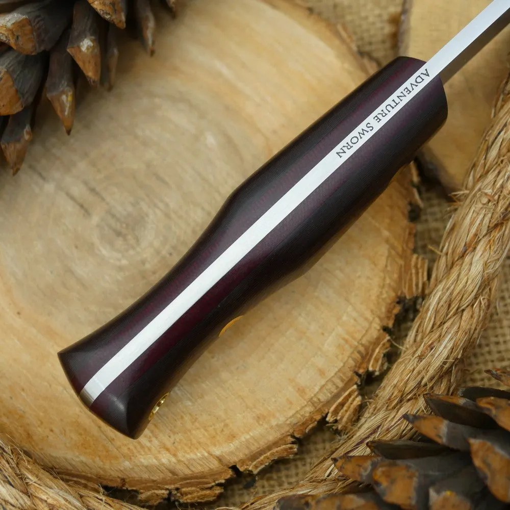 Classic: Red Tricolor Richlite & Maroon Canvas