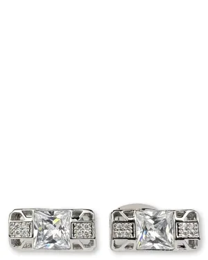 DCLIC Diamante Bar Cufflink - Silver