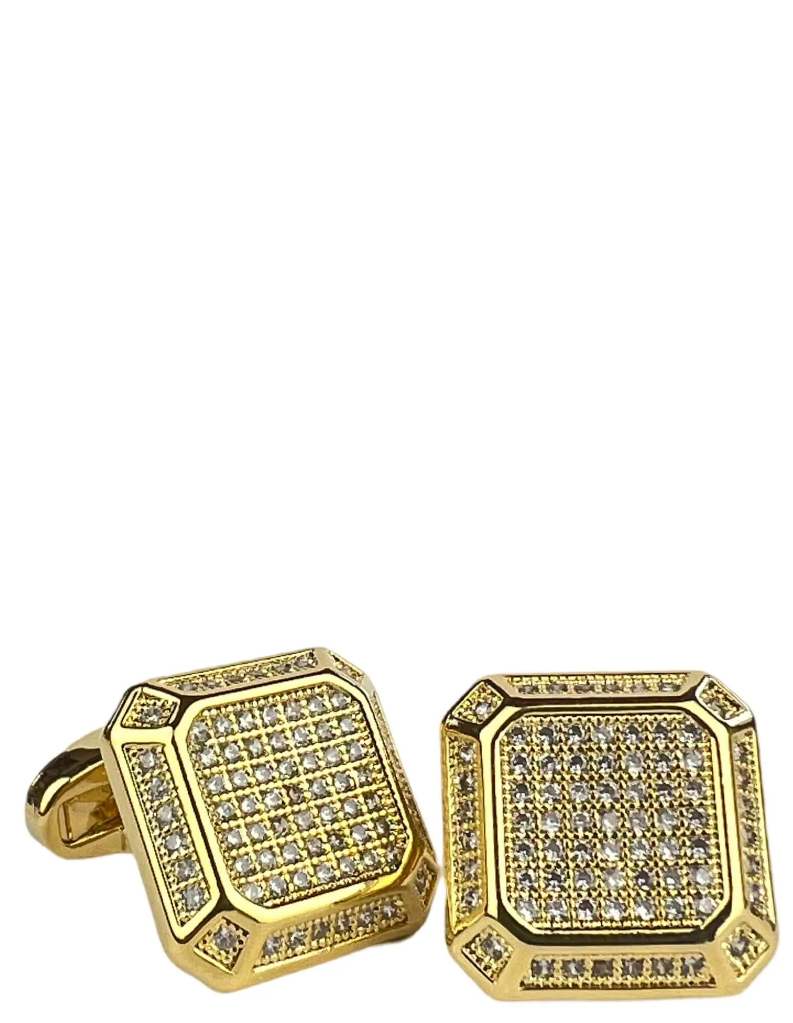 DCLIC Diamante Boss Cut Cufflink - Gold