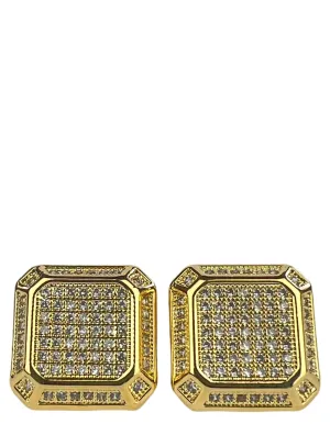DCLIC Diamante Boss Cut Cufflink - Gold