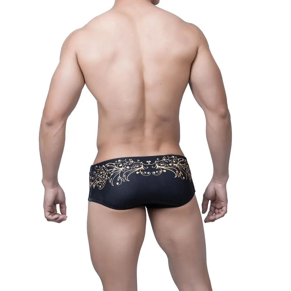 Fleur de Lis Square Cut Swim Trunks