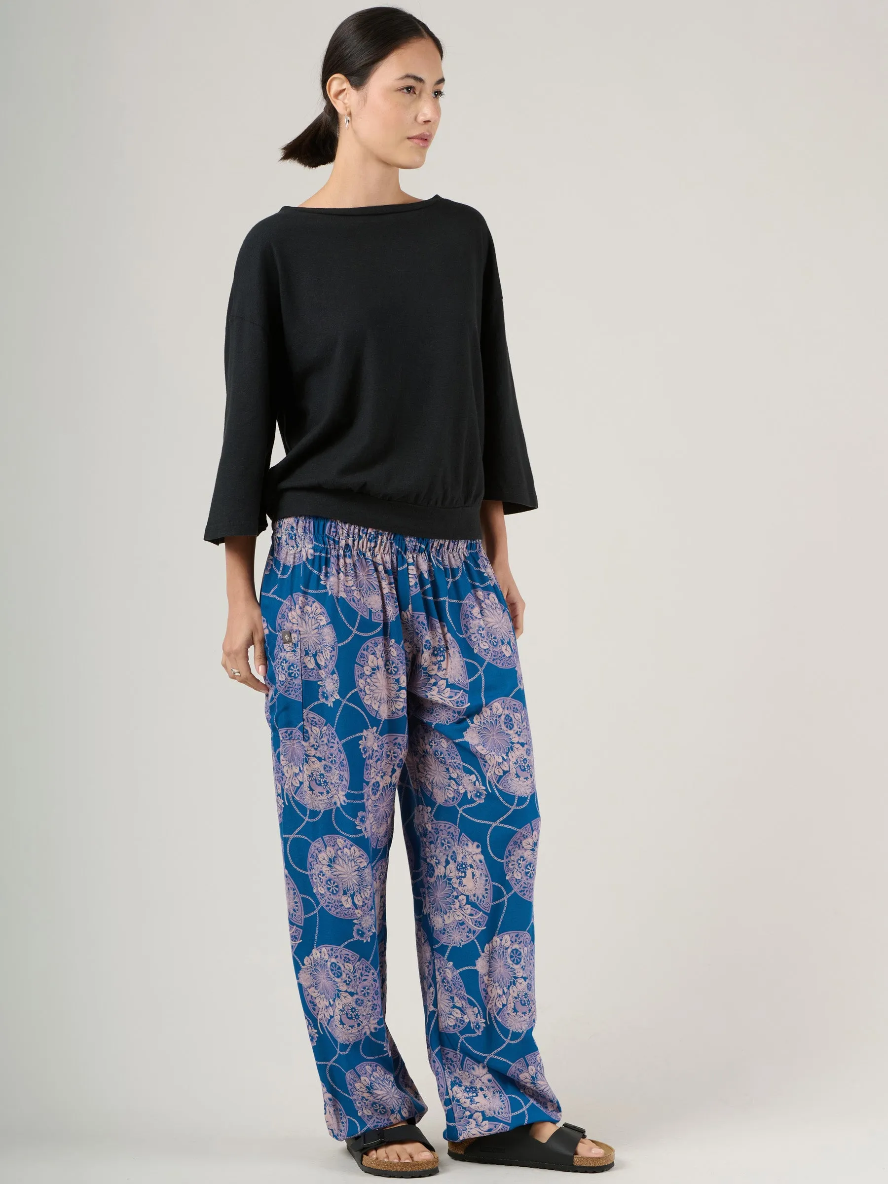 Harem Pants Original - Oriental Flower High Crotch