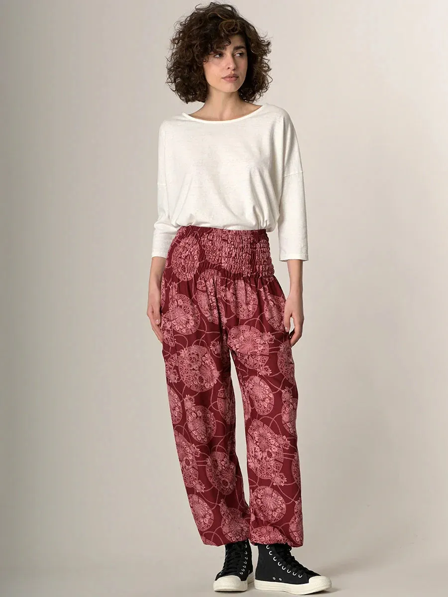 Harem Pants Original - Oriental Flower High Crotch