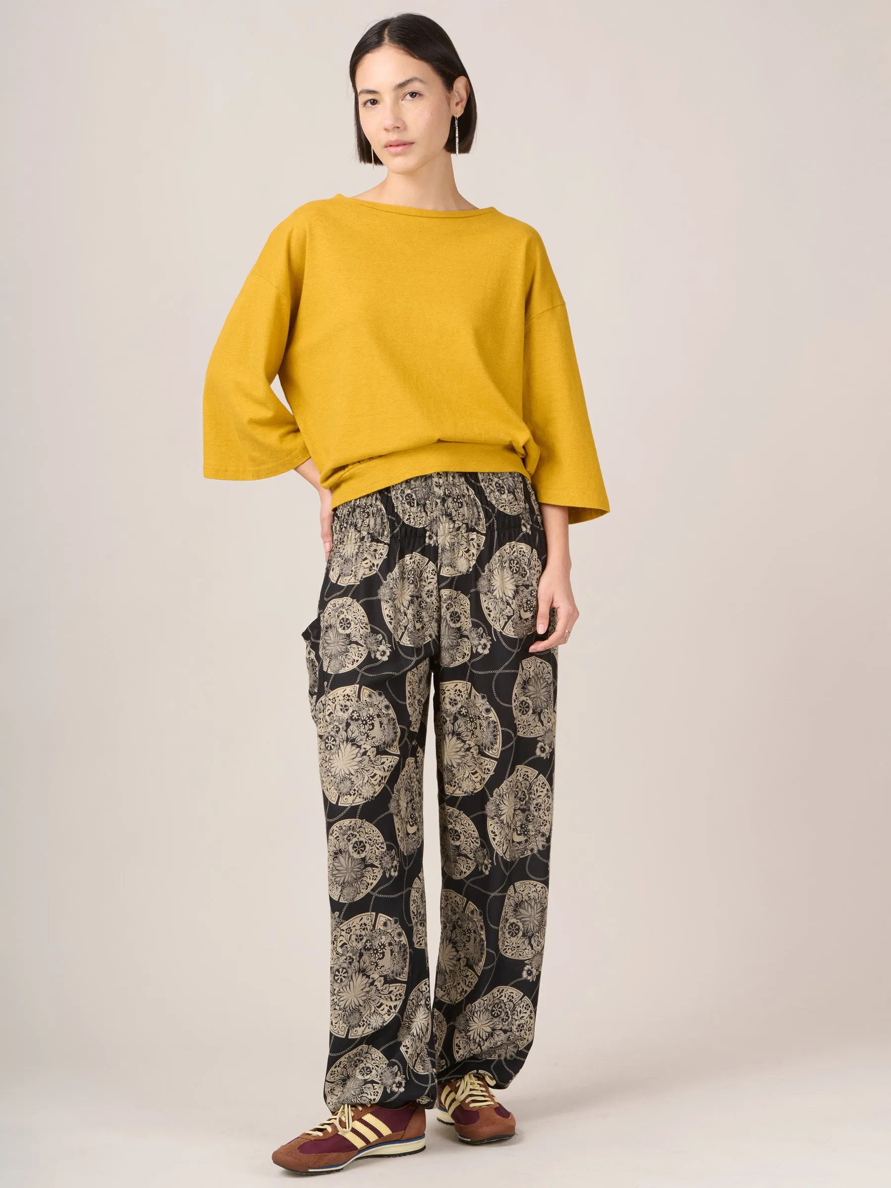 Harem Pants Original - Oriental Flower High Crotch