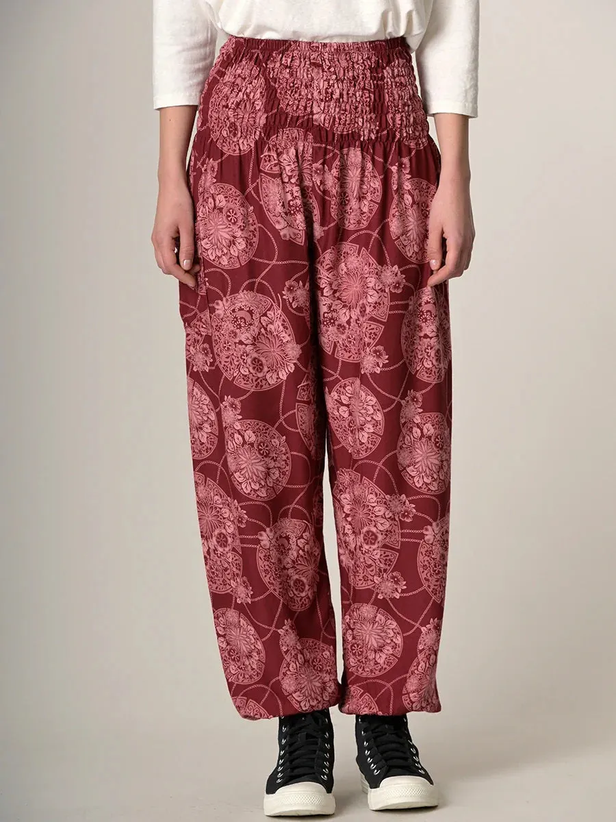 Harem Pants Original - Oriental Flower High Crotch