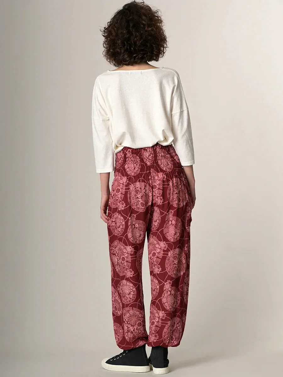 Harem Pants Original - Oriental Flower High Crotch