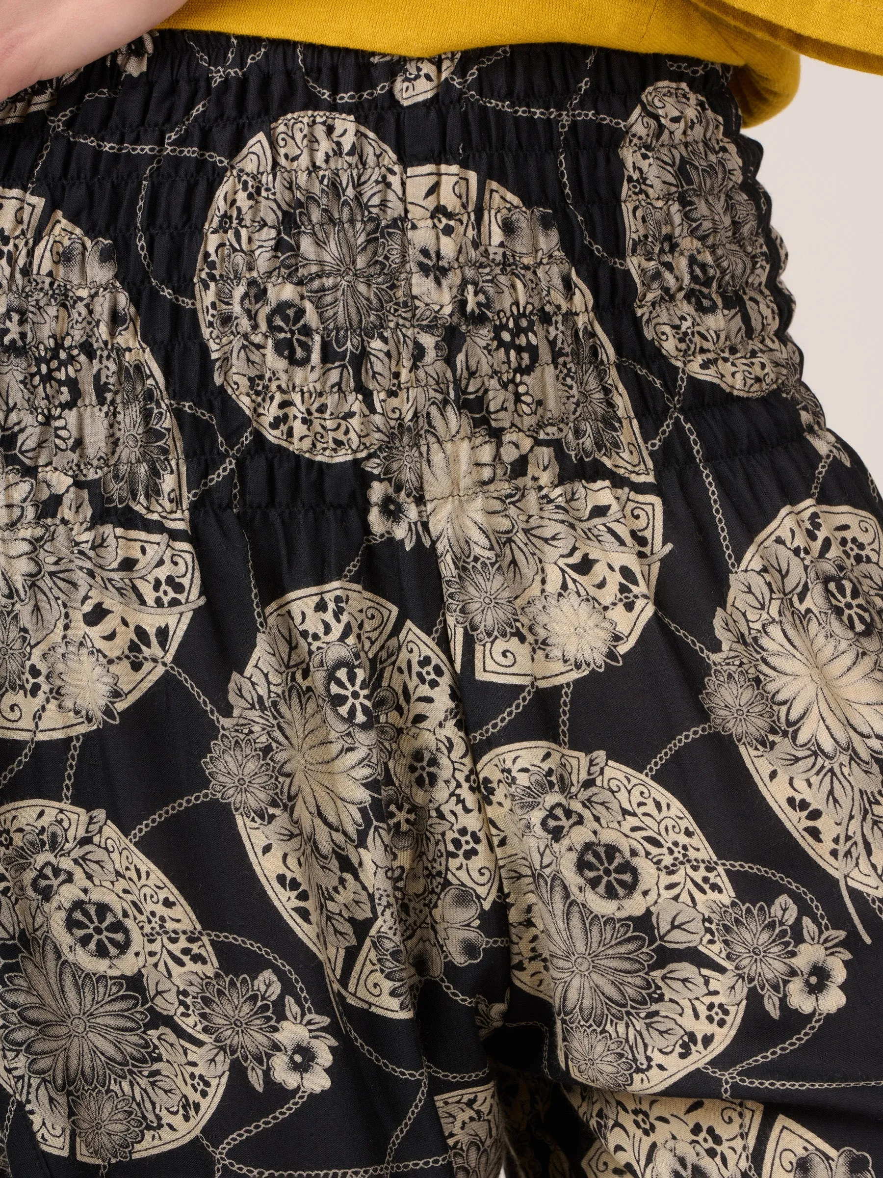 Harem Pants Original - Oriental Flower High Crotch