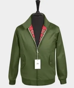 HOXTON HARRINGTON JACKET - olive