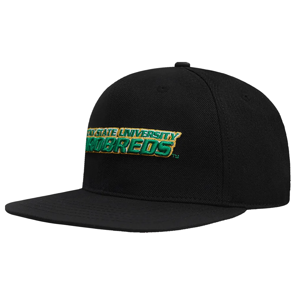 KENTUCKY STATE UNIVERSITY CLASSIC UNISEX STACKED LOGO WOOL SNAPBACK (BLACK)