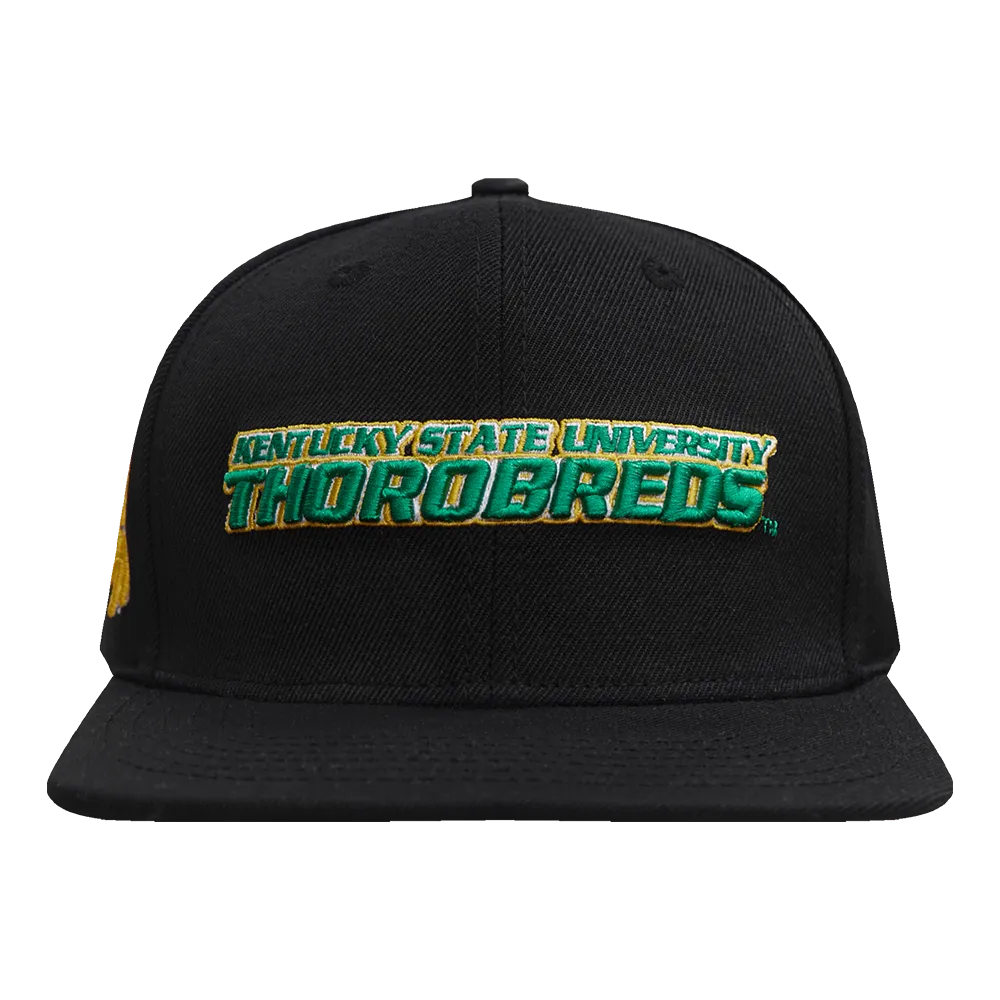 KENTUCKY STATE UNIVERSITY CLASSIC UNISEX STACKED LOGO WOOL SNAPBACK (BLACK)