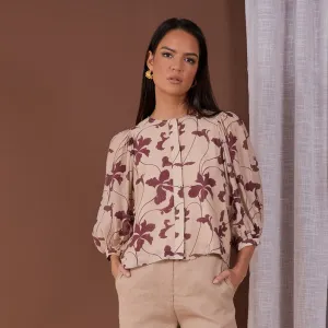 Lauren 3/4 Sleeve Printed Shirt