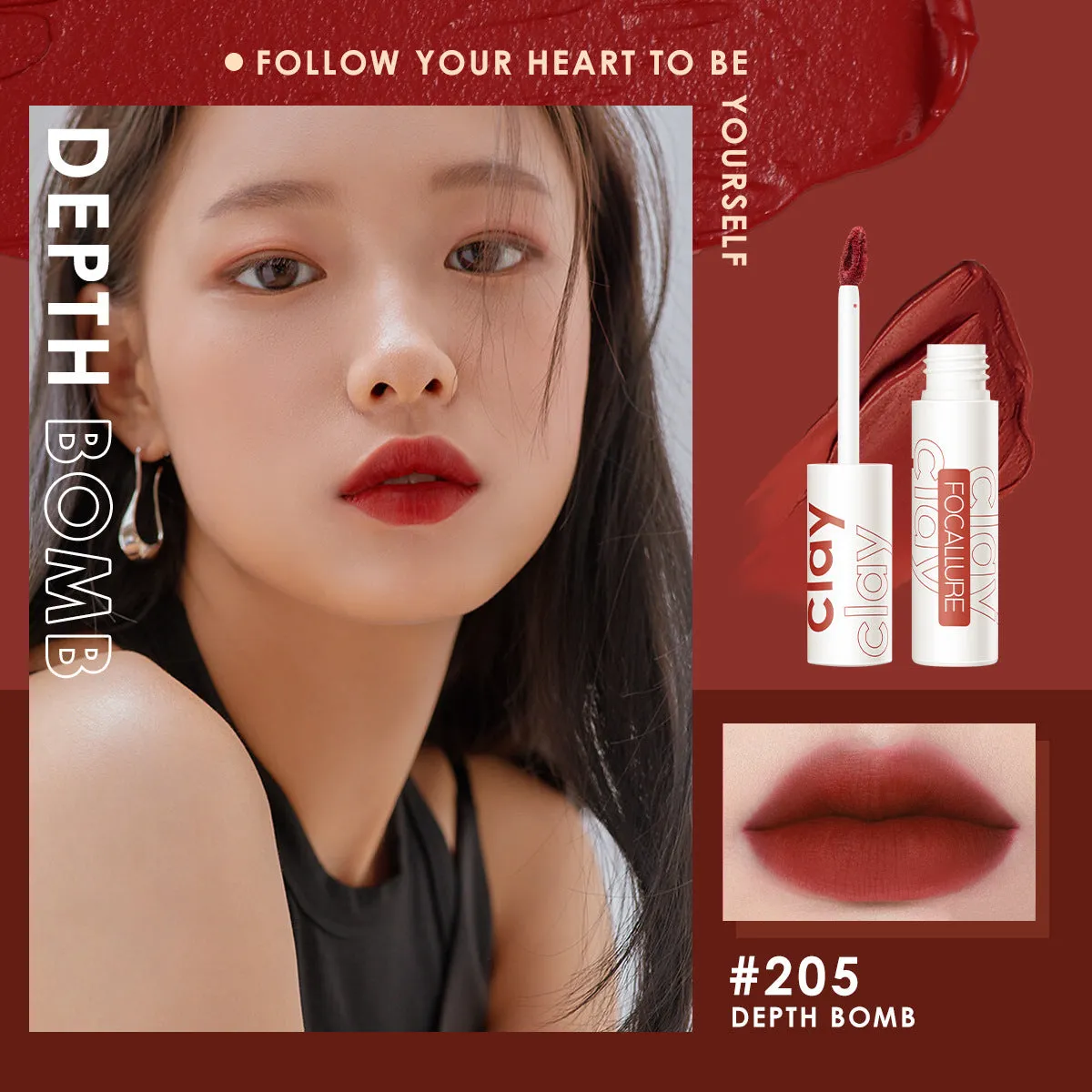 Long-lasting Easy To Color Matte Finish Lip Mud