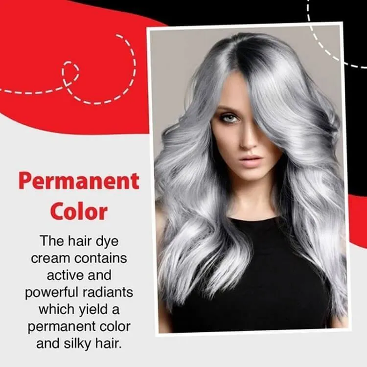 Long-Lasting Non-damaging Silver Gray Hair Cream