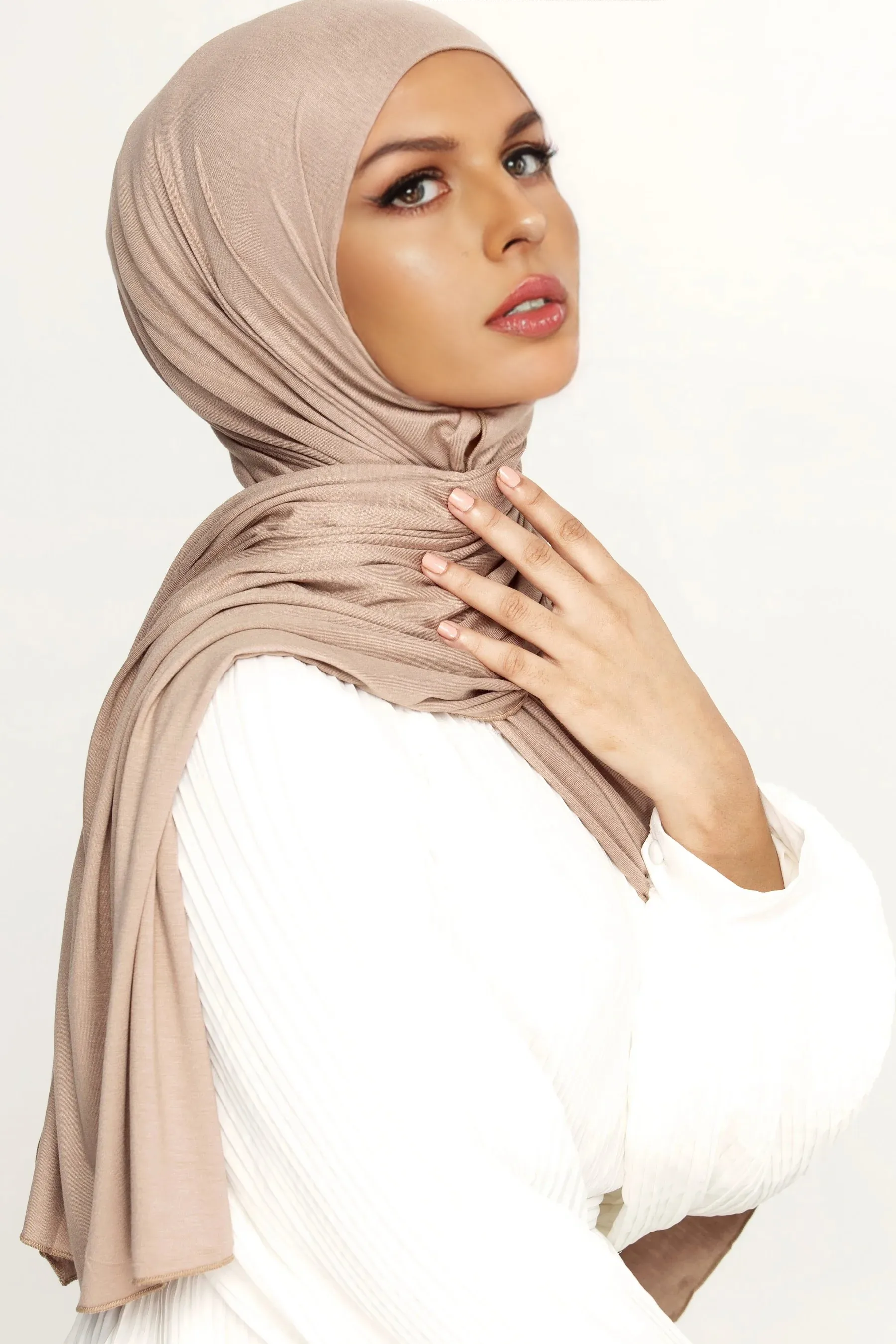 Luxury Jersey Hijab - Caffe