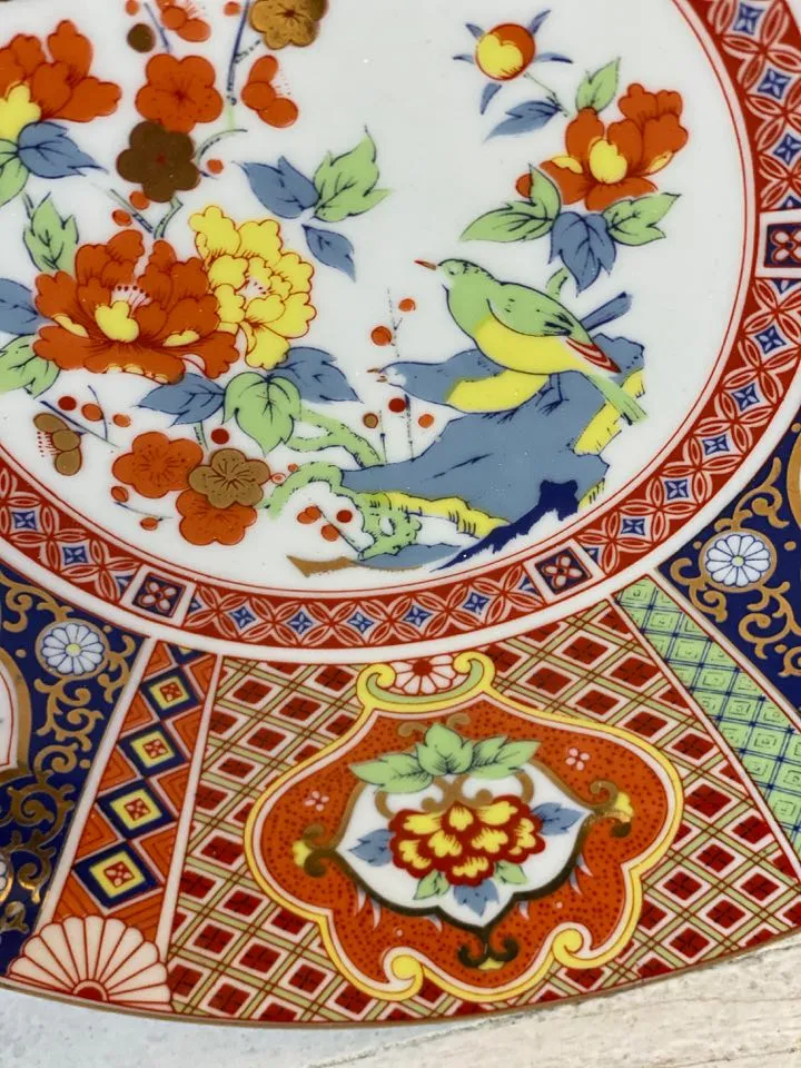 Orange Oriental Bird Plate