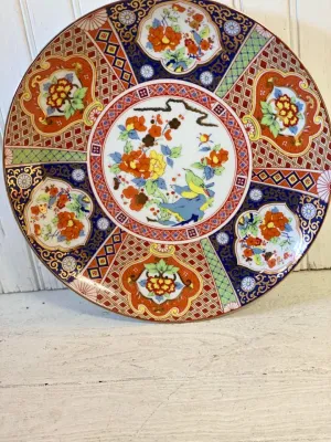 Orange Oriental Bird Plate