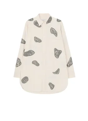 PIECE UNIQUE/AOYAMAGRAY MOTIF PRINT BIG BLOUSE