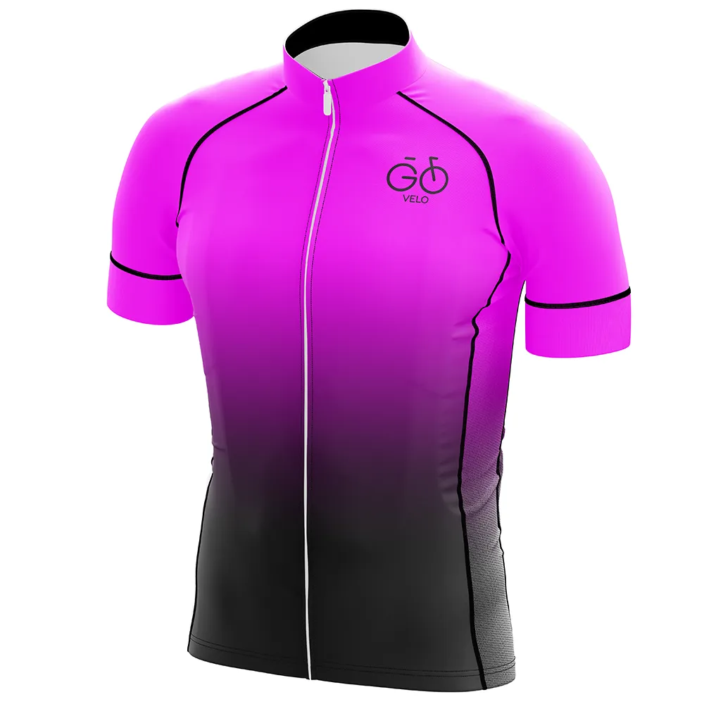 Pink Short Sleeve Cycling Jersey