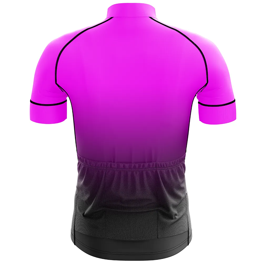 Pink Short Sleeve Cycling Jersey