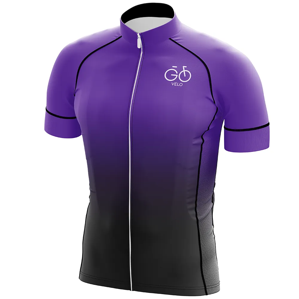 Purple Short Sleeve Cycling Jersey