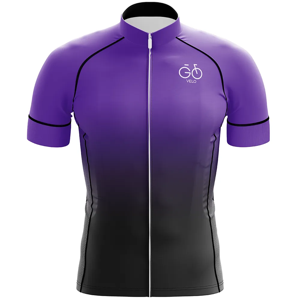 Purple Short Sleeve Cycling Jersey