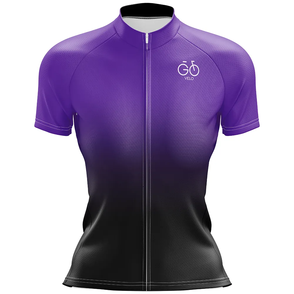 Purple Short Sleeve Cycling Jersey