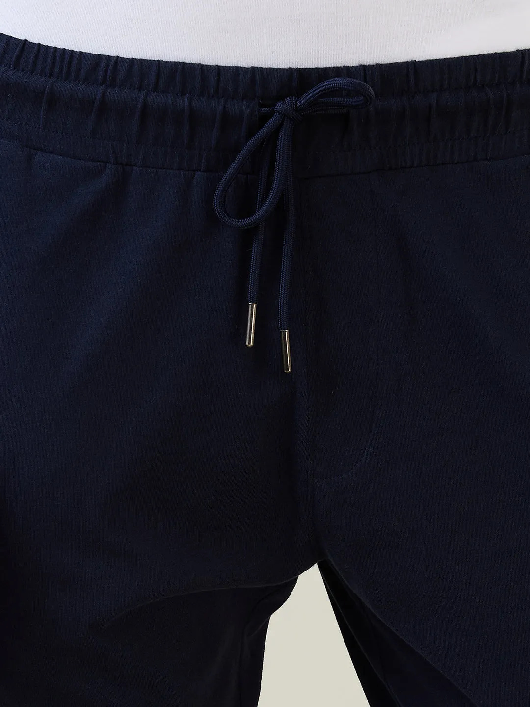 Sleepz Men Blue Solid Regular Fit Cotton Trackpant