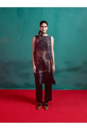 Woody Brown Printed Kurta Set